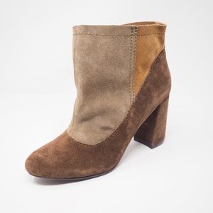 Poetic License Booties Faux Suede Color Block 6